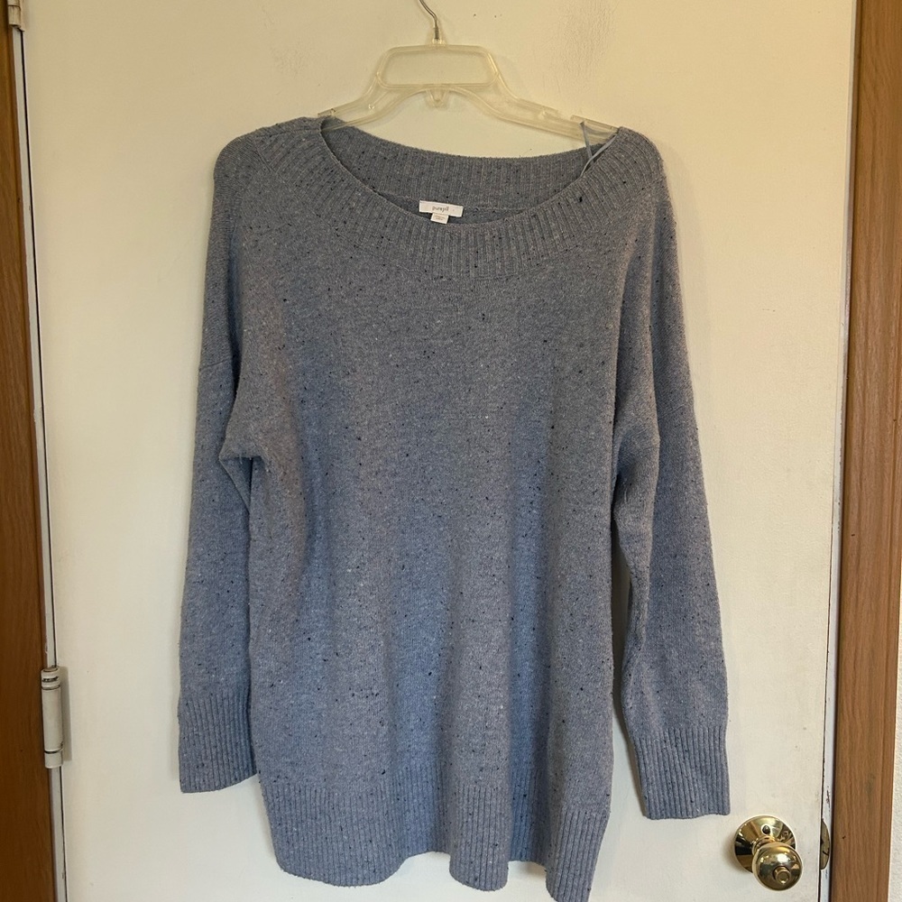 Pure Jill large ladies blue speckled sweater